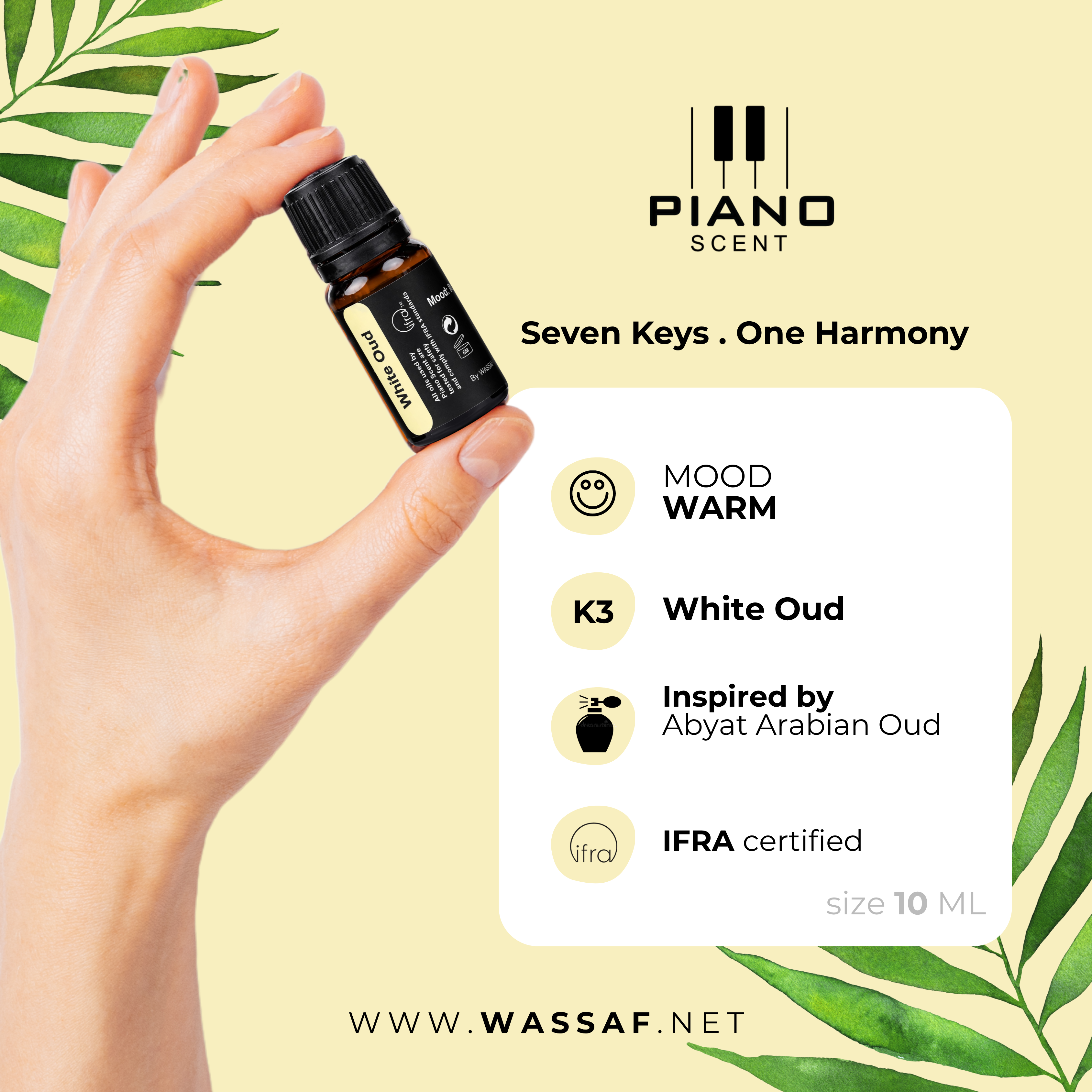 piano scent OIL  | White Oud  k3